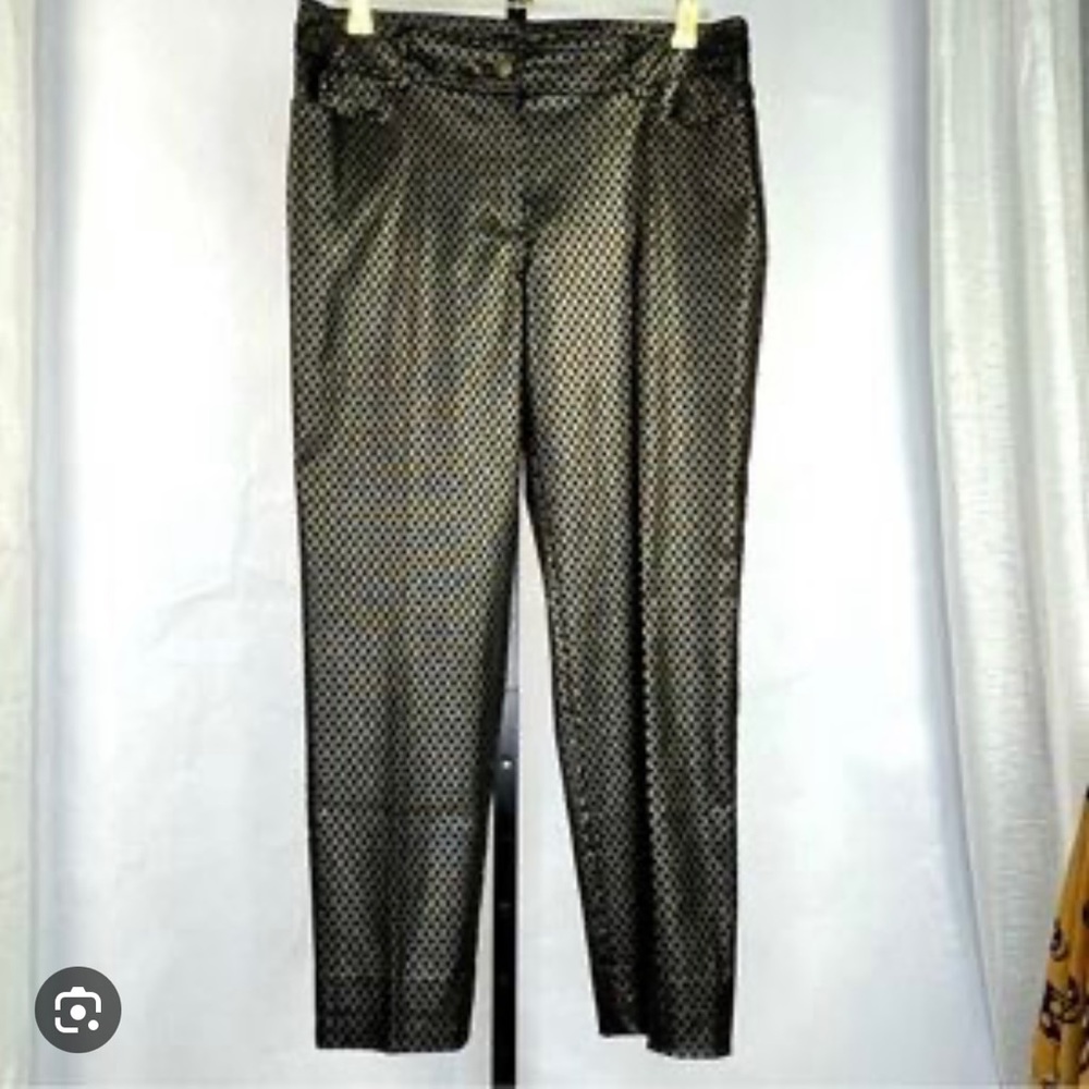 89th and Madison Black and Gold Pull-On Pants